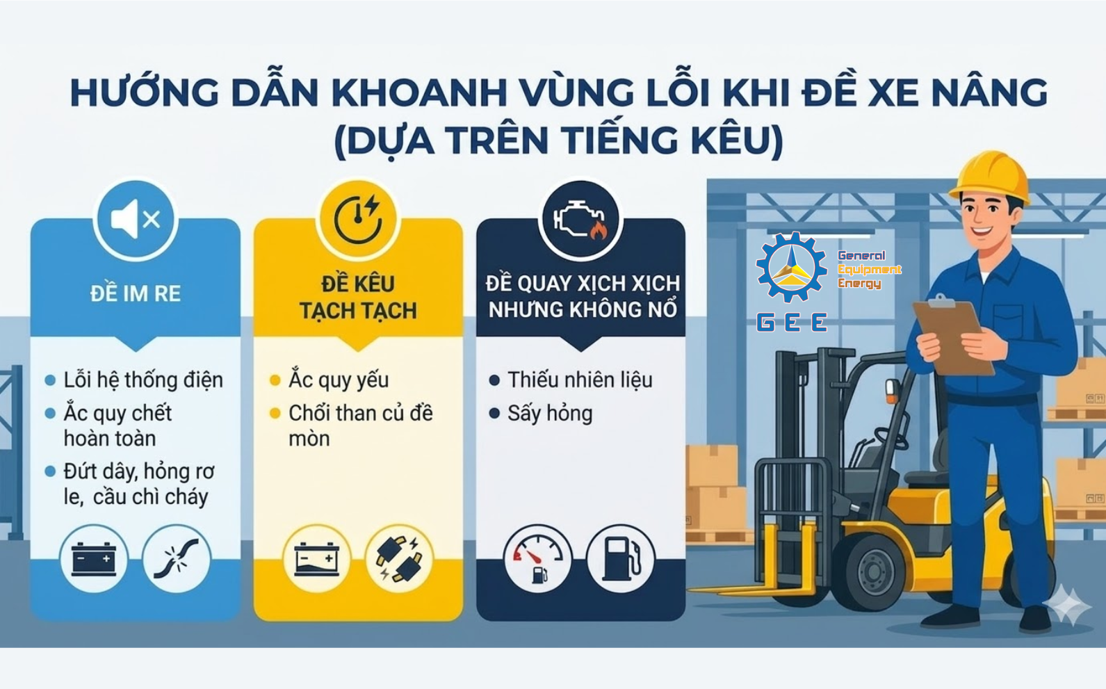 Lắng nghe âm thanh phát ra khi khởi động giúp người vận hành chẩn đoán nhanh bộ phận đang gặp sự cố
