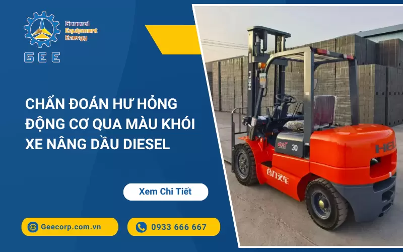 Chẩn Đoán Hư Hỏng Động Cơ Qua Màu Khói Xe Nâng Dầu Diesel