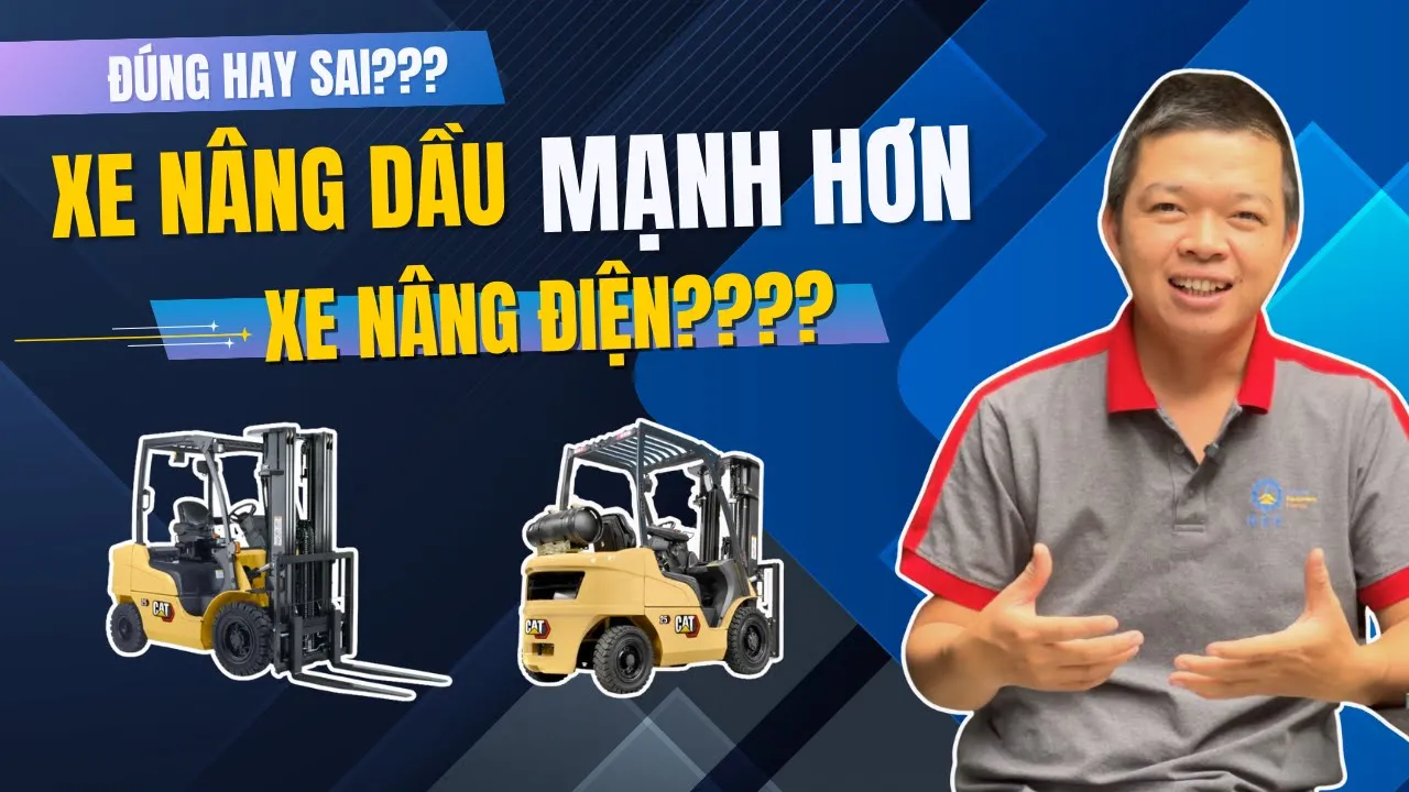 So sánh xe nâng dầu và xe nâng điện