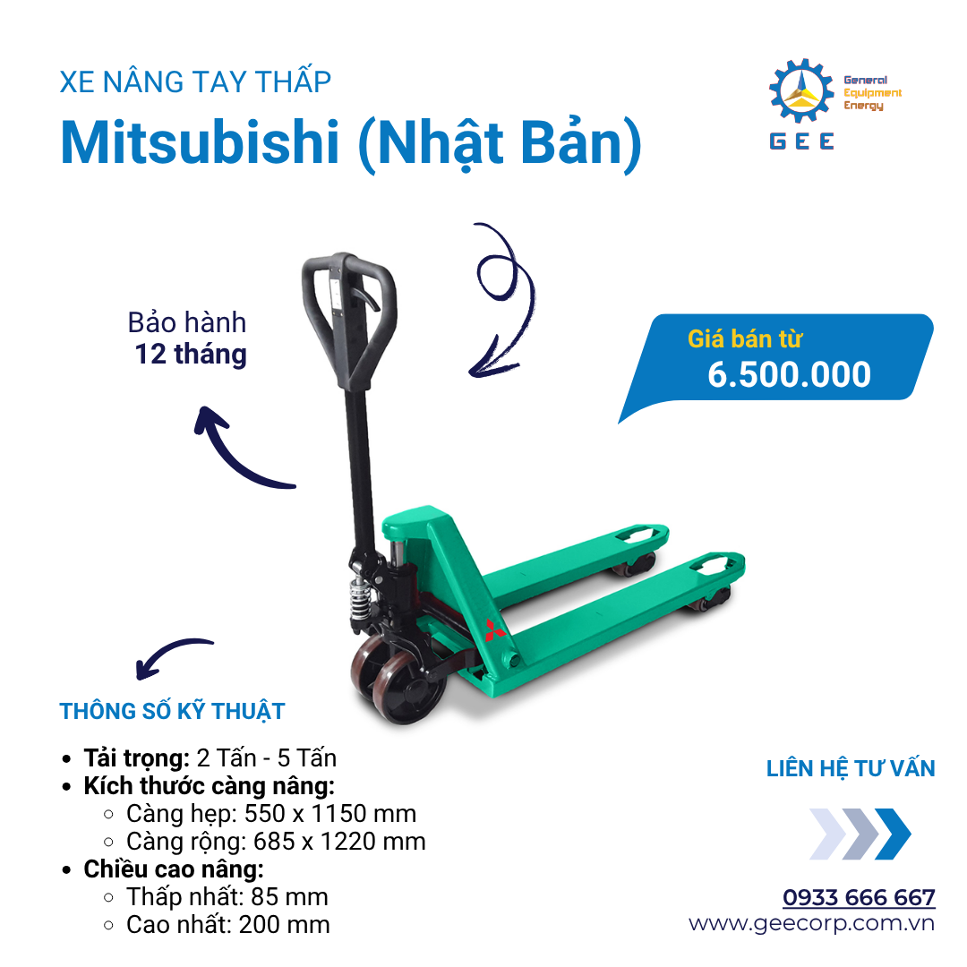 Xe nâng tay Mitsubishi 3 Tấn