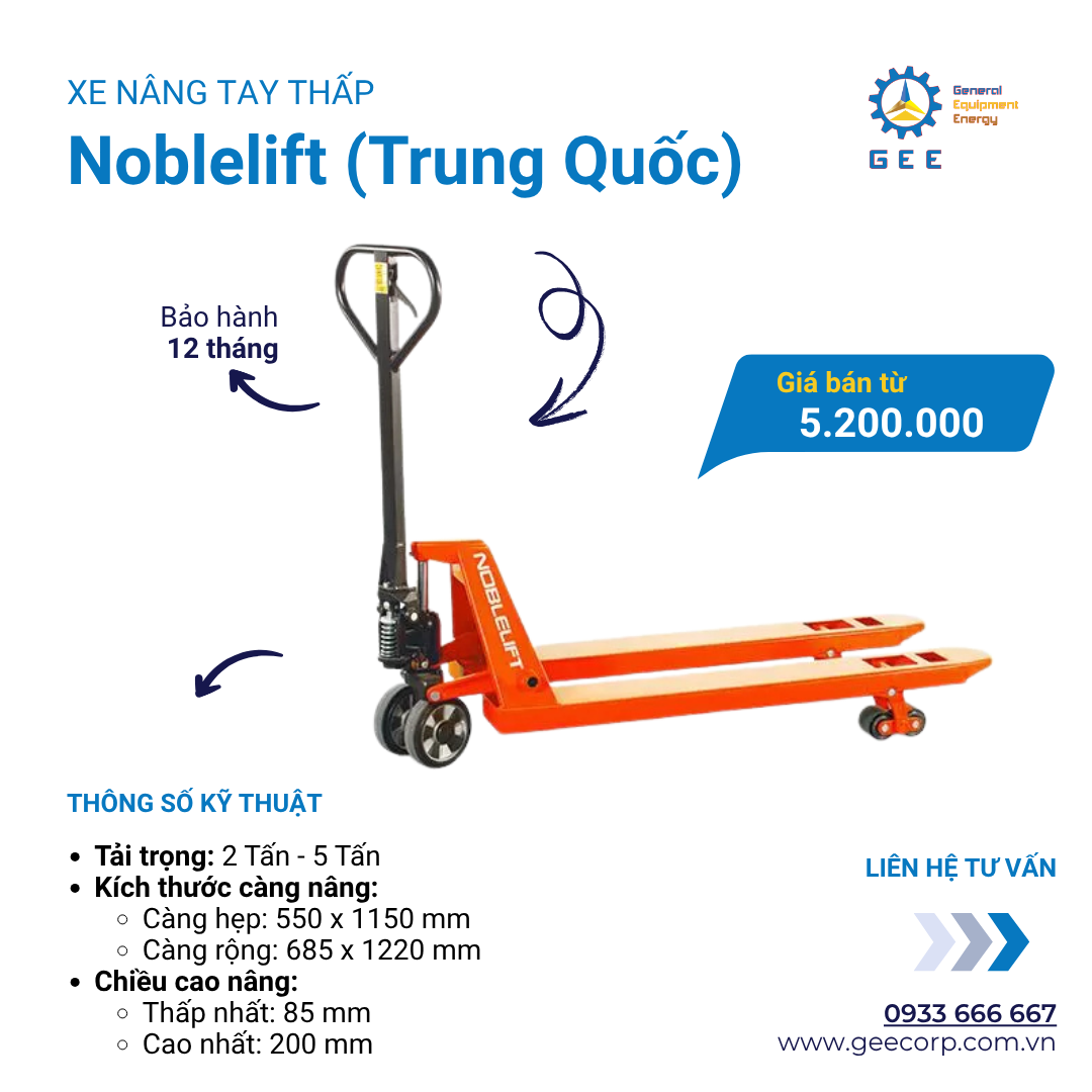 Xe Nâng Tay Thấp Noblelift AC Series (2 - 3 Tấn)