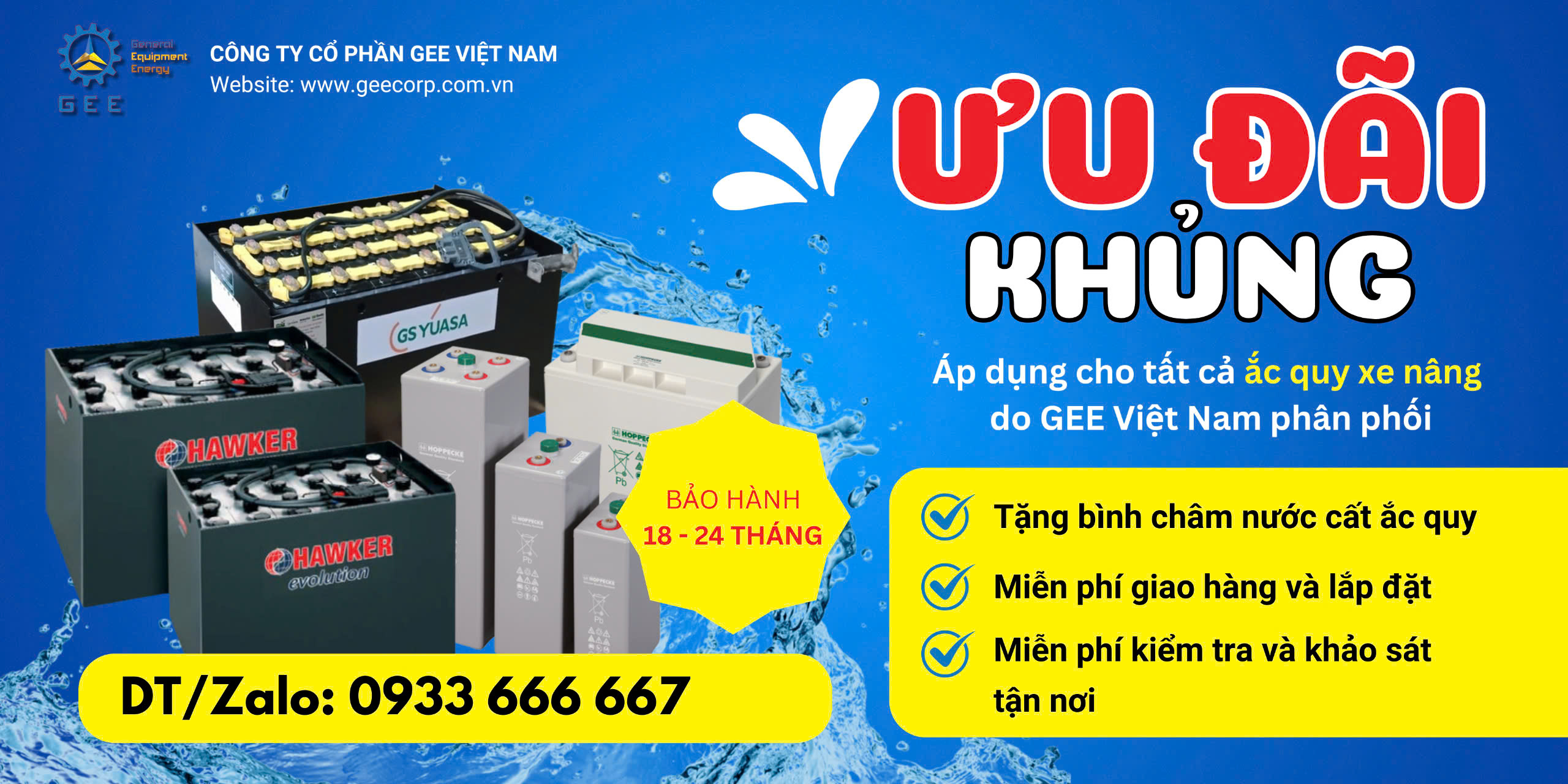 Ưu đãi ắc quy axit-chì cho xe nâng điện