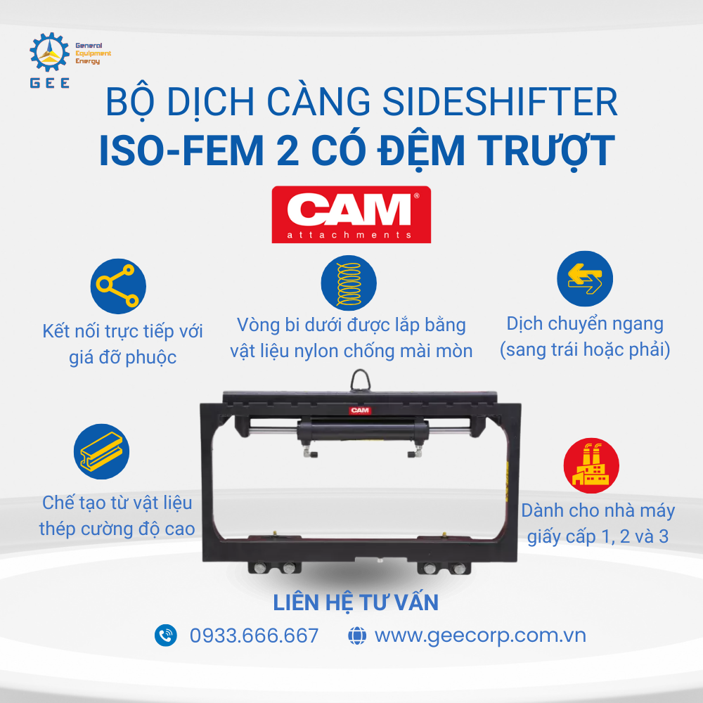 Bộ dịch càng hiệu CAM (Bỉ) dành cho nhà máy giấy cấp 1, 2 và 3.