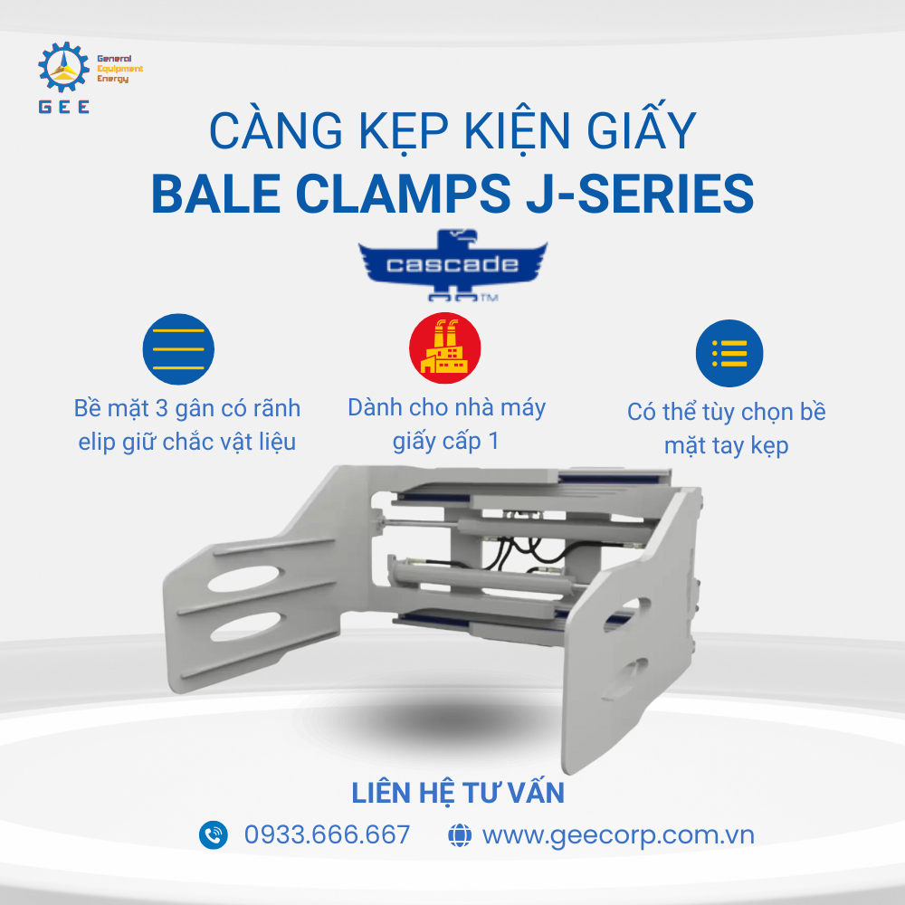 Càng kẹp kiện giấy hiệu Cascade (Mỹ) dành cho nhà máy giấy cấp 1.
