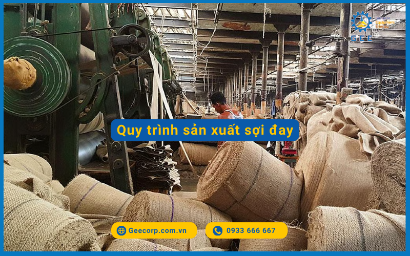 Quy trình sản xuất sợi đay.