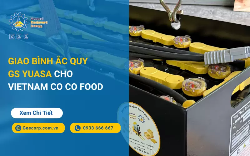 Giao Bình Ắc Quy GS Yuasa cho Vietnam Co Co Food