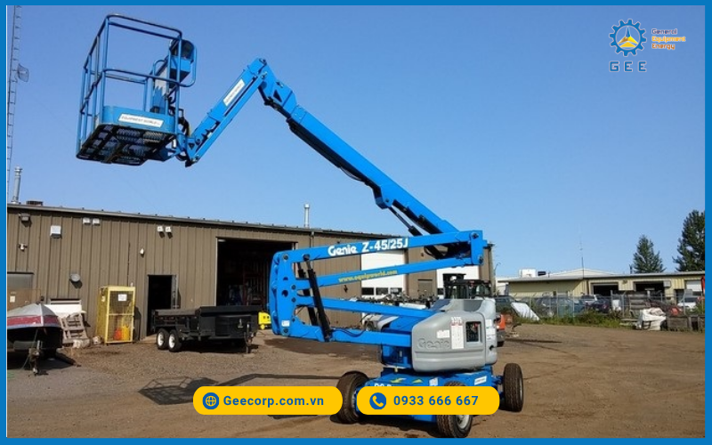 Xe nâng người dạng gấp khúc.