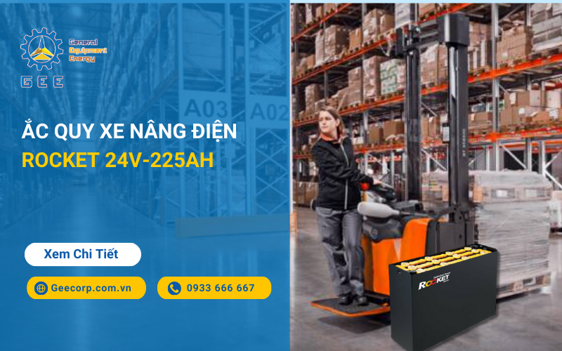 Ắc quy xe nâng điện Rocket 24V-225Ah