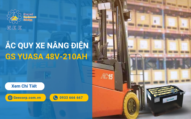 Ắc quy xe nâng điện GS Yuasa 48V-210Ah