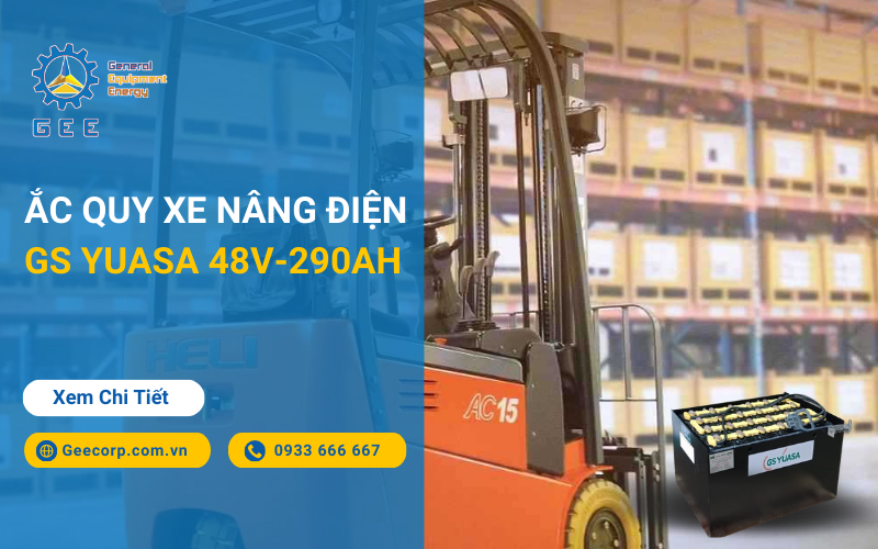 Ắc quy xe nâng điện GS Yuasa 48V-290Ah