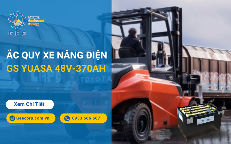 Ắc quy xe nâng điện GS Yuasa 48V-370Ah