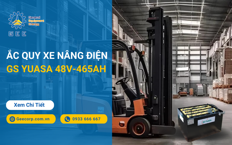 Ắc quy xe nâng điện GS Yuasa 48V-465Ah