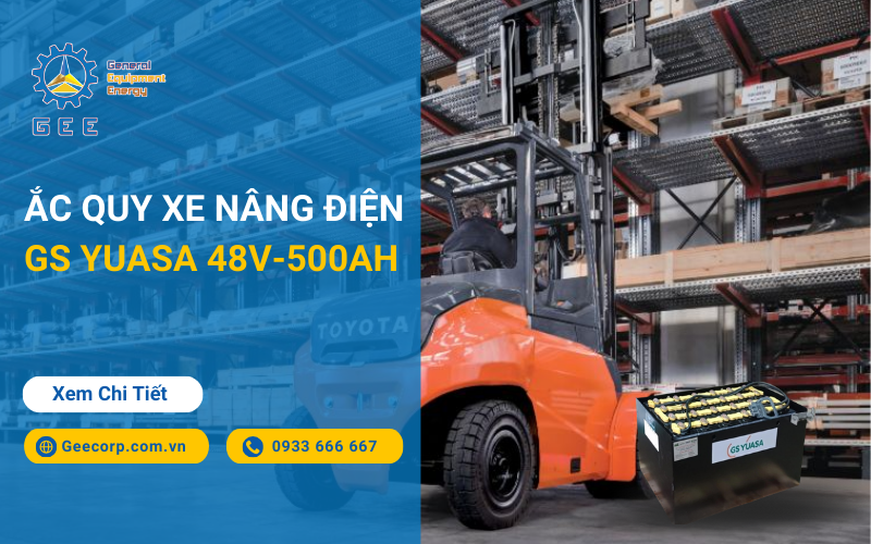 Ắc quy xe nâng điện GS Yuasa 48V-500Ah