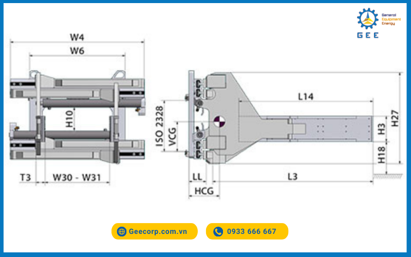 Bộ kẹp giỏ hàng với tay kẹp mặt cao su linh hoạt (HOX) - Basket clamp