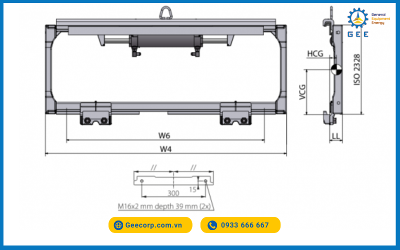 Bộ dịch càng xe nâng ISO-FEM 2 có đệm trượt - Sideshifter