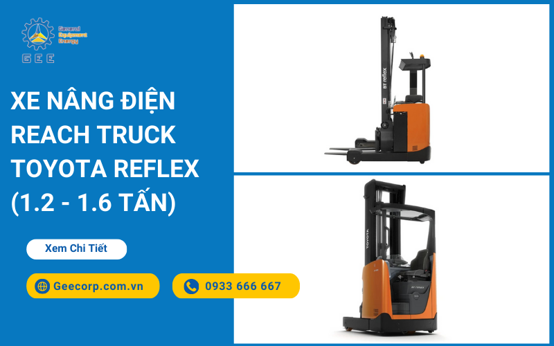 Xe nâng điện Reach Truck Toyota Reflex (1.2 - 1.6 tấn)