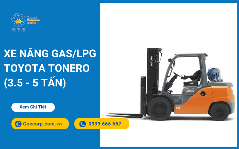 Xe nâng gas/LPG Toyota Tonero (3.5 - 5 tấn)