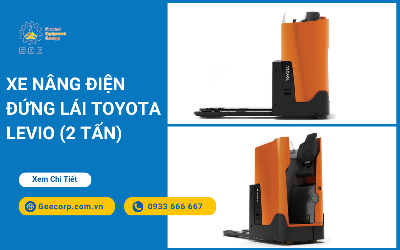 Xe nâng tay điện đứng lái Toyota Levio (2 tấn)