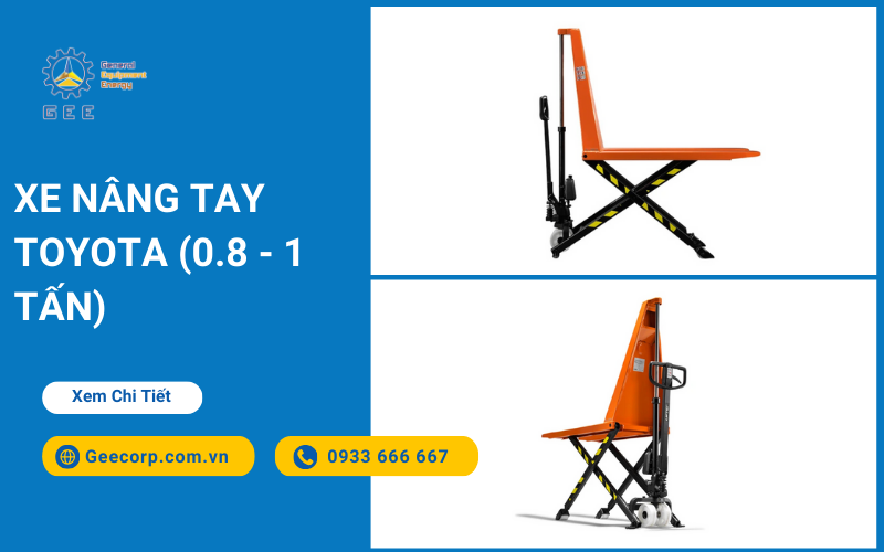Xe nâng tay kết hợp bàn nâng Toyota (0.8 - 1 tấn)