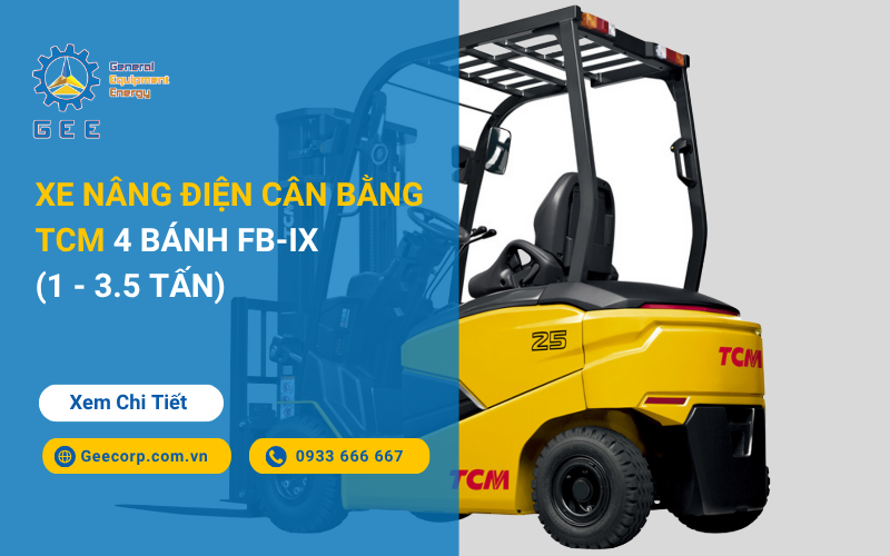 Xe nâng điện cân bằng TCM 4 bánh FB-IX (1 - 3.5 Tấn)