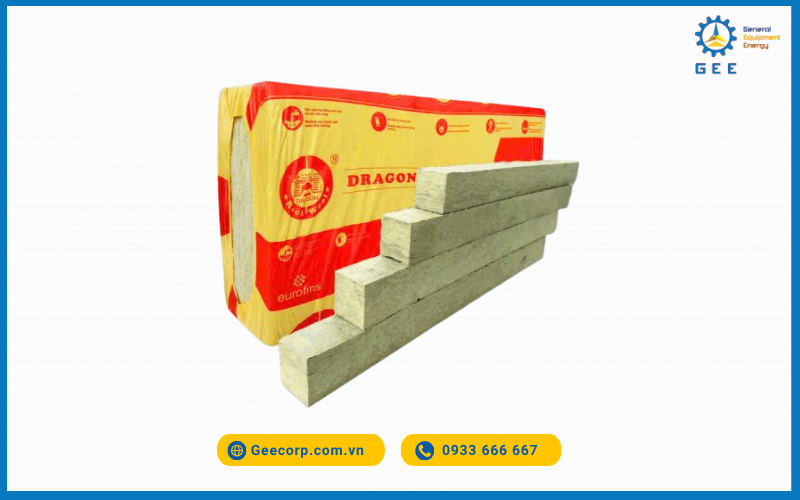Bông dạng thanh cách nhiệt Dragon Rockwool.