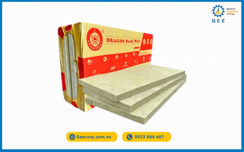 Bông cách nhiệt dạng tấm Dragon Rockwool.