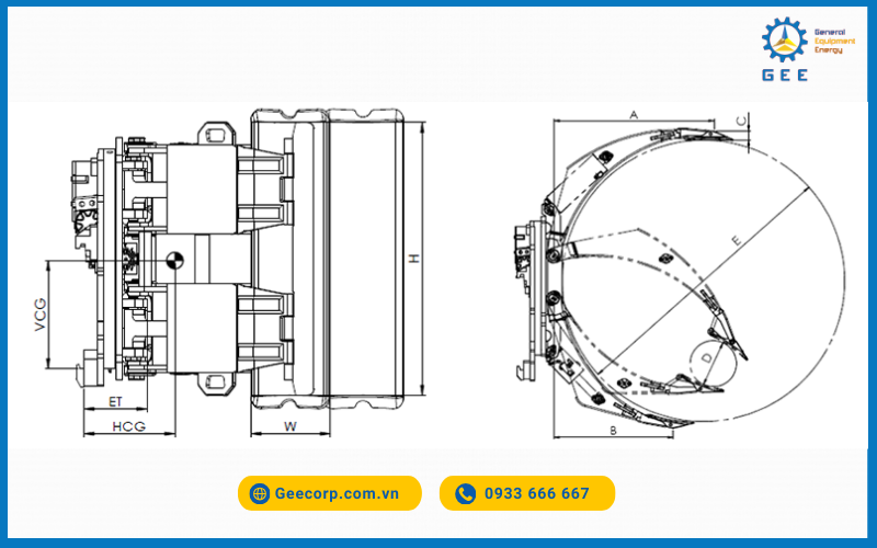Bản vẽ kĩ thuật càng kẹp cuộn giấy LONGHE.