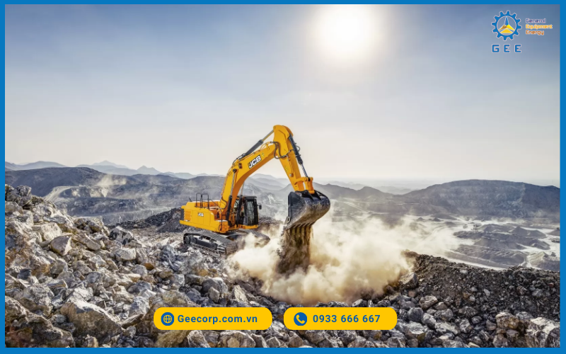 Máy xúc đào bánh xích  JCB.