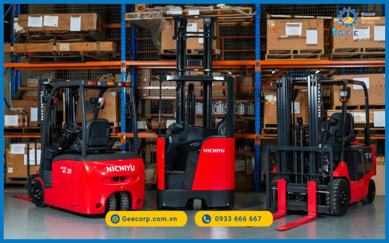 Các dòng sản phẩm của xe nâng điện Nichiyu.