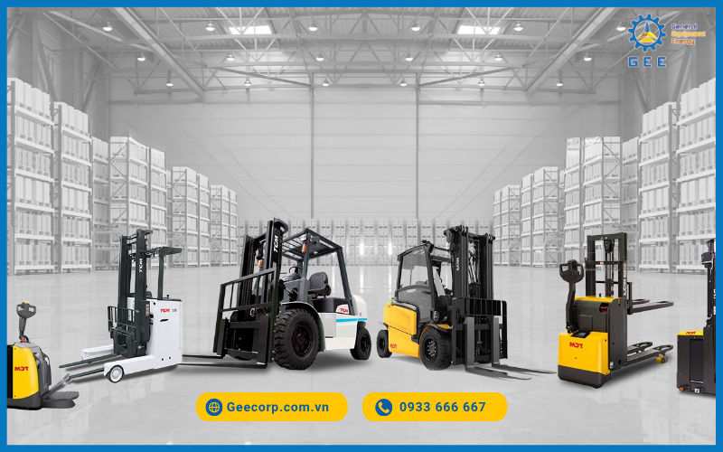 Các dòng sản phẩm của xe nâng TCM.