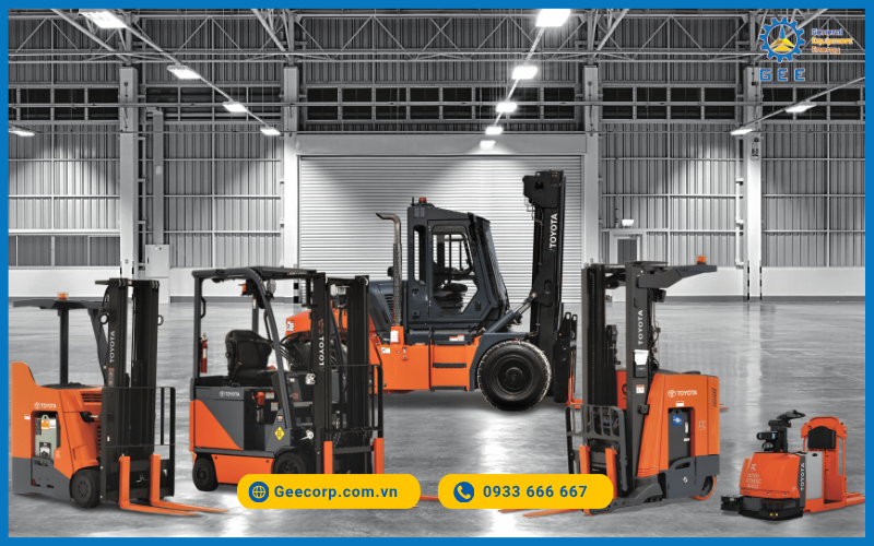 Các dòng sản phẩm của xe nâng Toyota.
