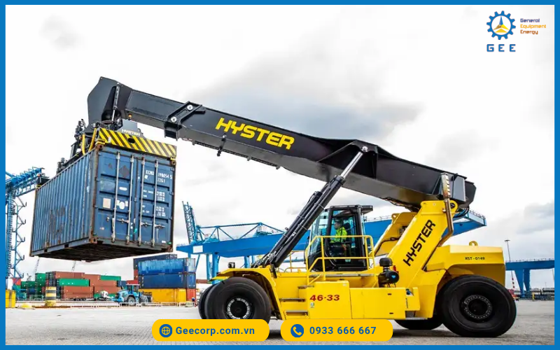 Xe gắp container có hàng Hyster