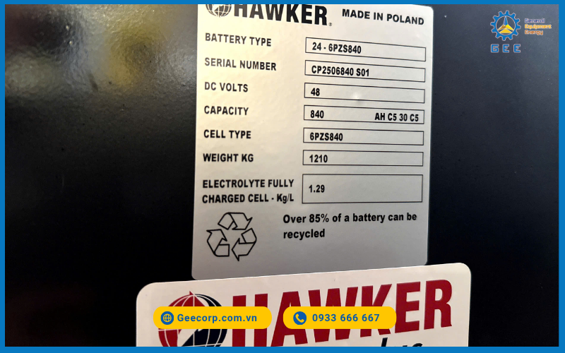 Hawker nổi tiếng với công nghệ cell PzS tiêu chuẩn châu Âu